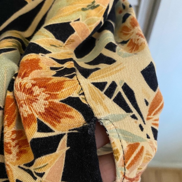 Zara Black and Yellow Floral Duster Dress - Picture 9 of 11